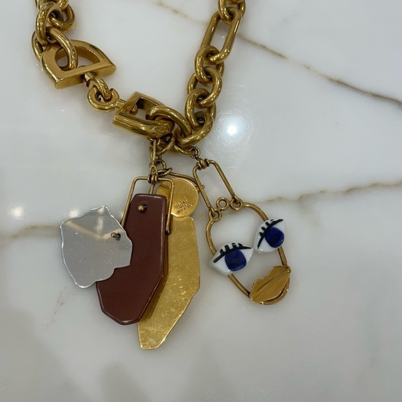 ⭐️Celine Abstract Face Collar Charm Necklace—STUNNING!! Excellent Condition! - Picture 11 of 12
